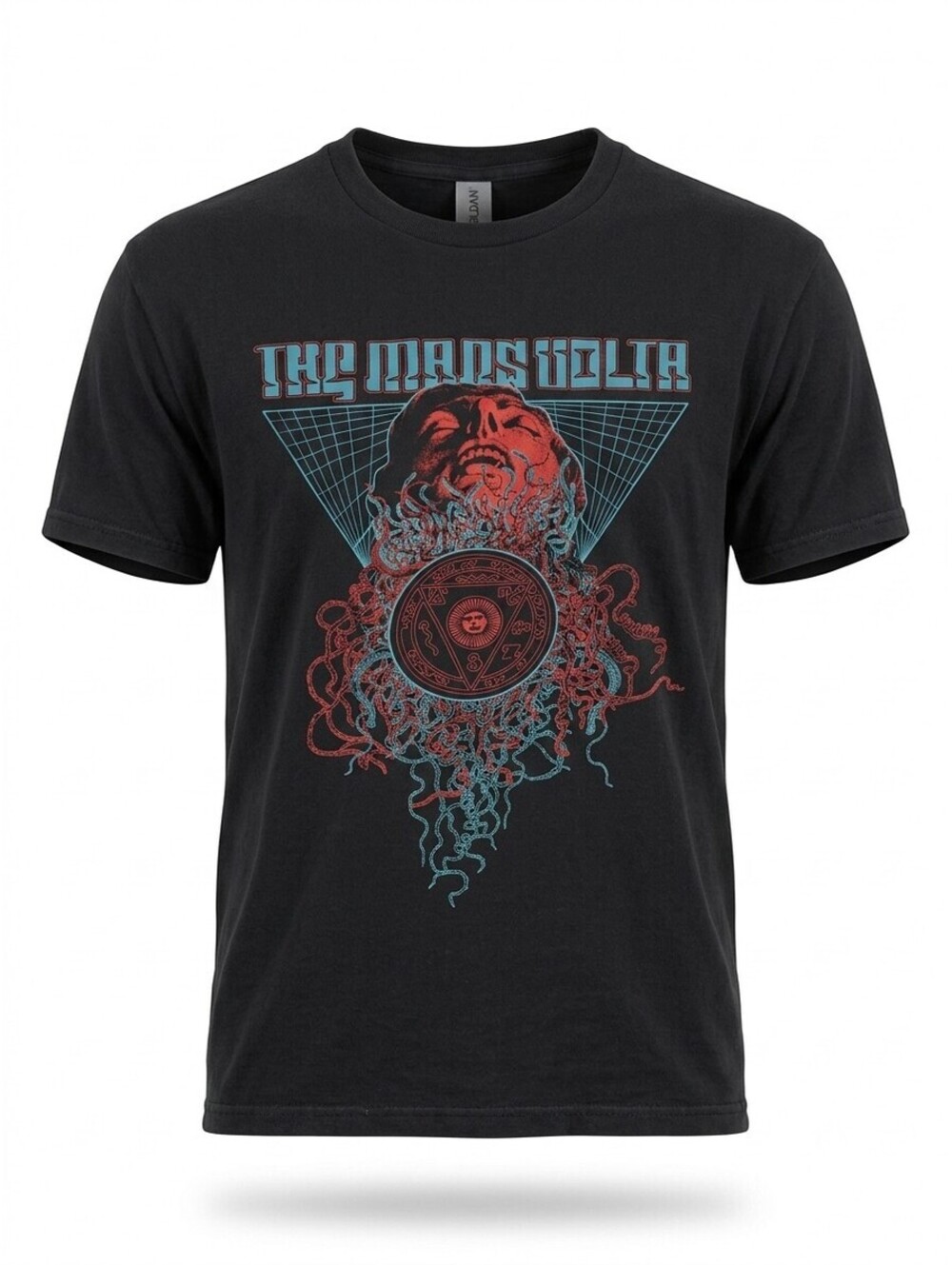 The Mars Volta Band T Shirt Mens Large Faded Black Occult Graphic Tee VGC